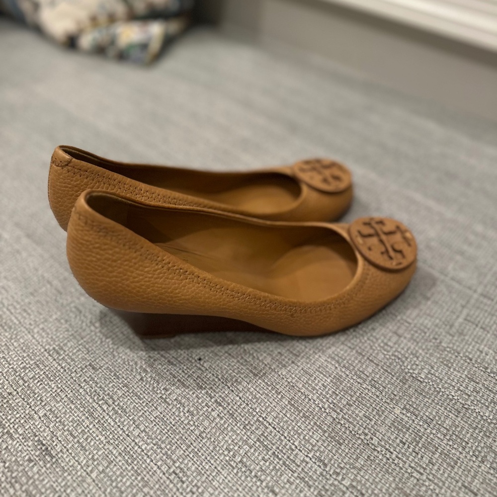 Tory Burch Cognac Wedge Heel